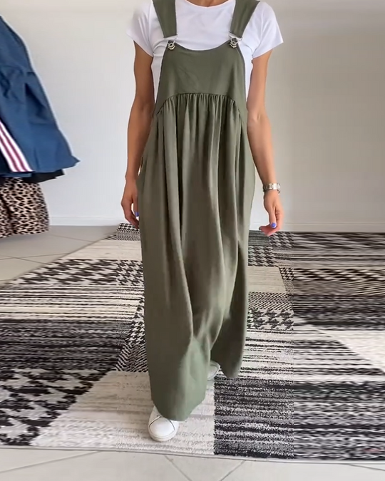 EB | Kleid Lässig Einfarbig Hosenträger