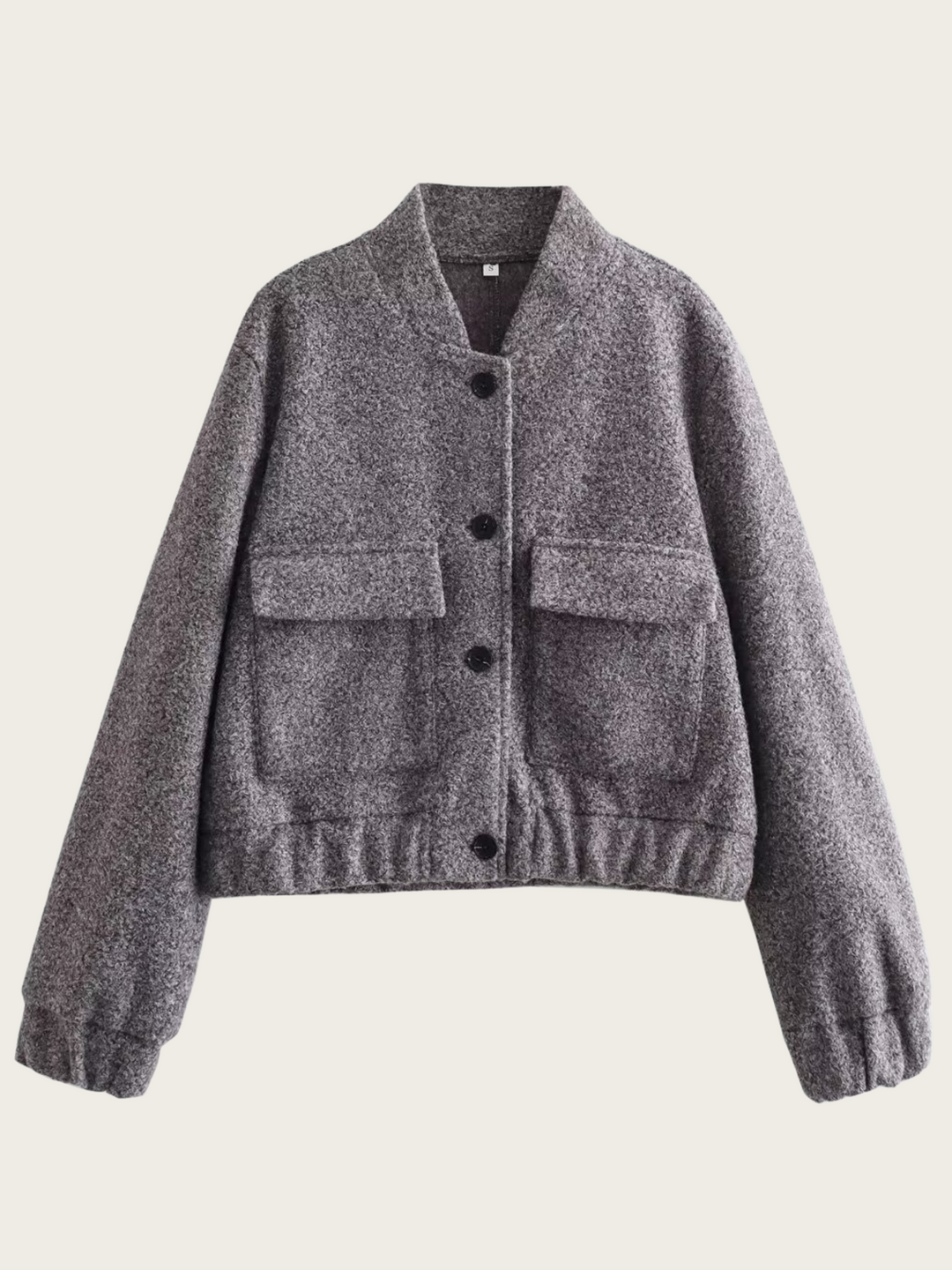 EB | Kurze graue Wolljacke für Frauen Mauwi