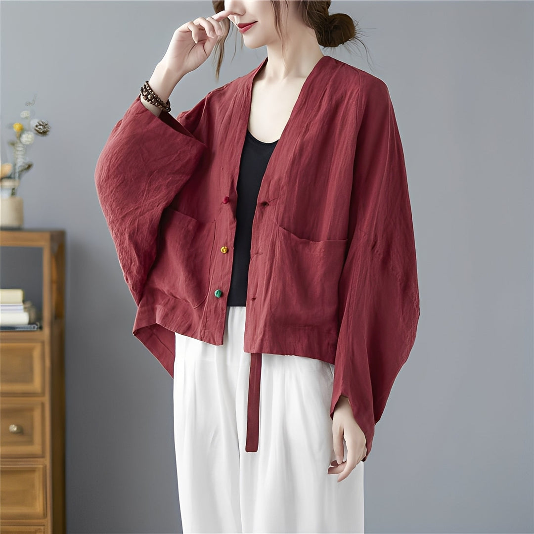 EB | Locker kurzer Cardigan mit Taschen
