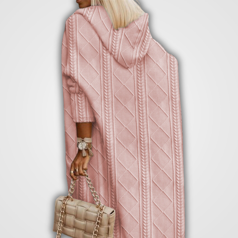 EB | Langer Cardigan-Weste mit Kapuze