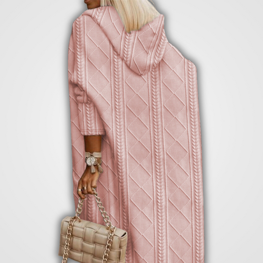 EB | Langer Cardigan-Weste mit Kapuze