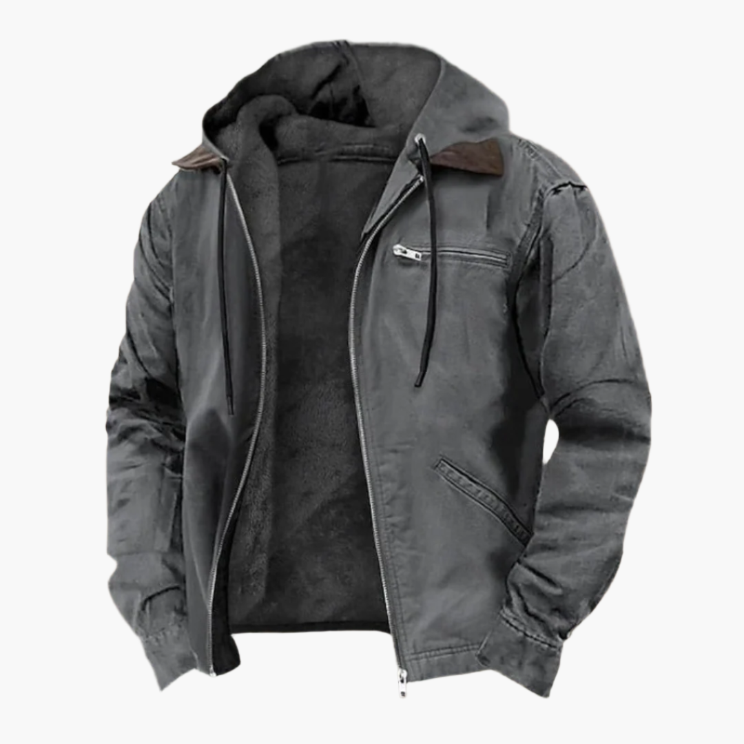 EB | Freizeitjacke mit Kapuze und Reißverschluss - Urban Streetwear Übergangsjacke