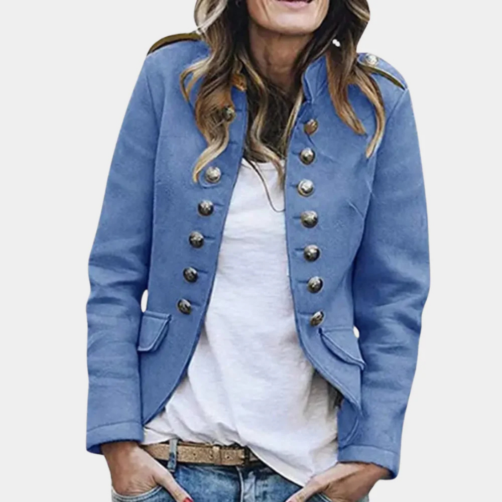 EB | Doppelreihiger Wollmantel mit Vintage-Flair und Slim Fit