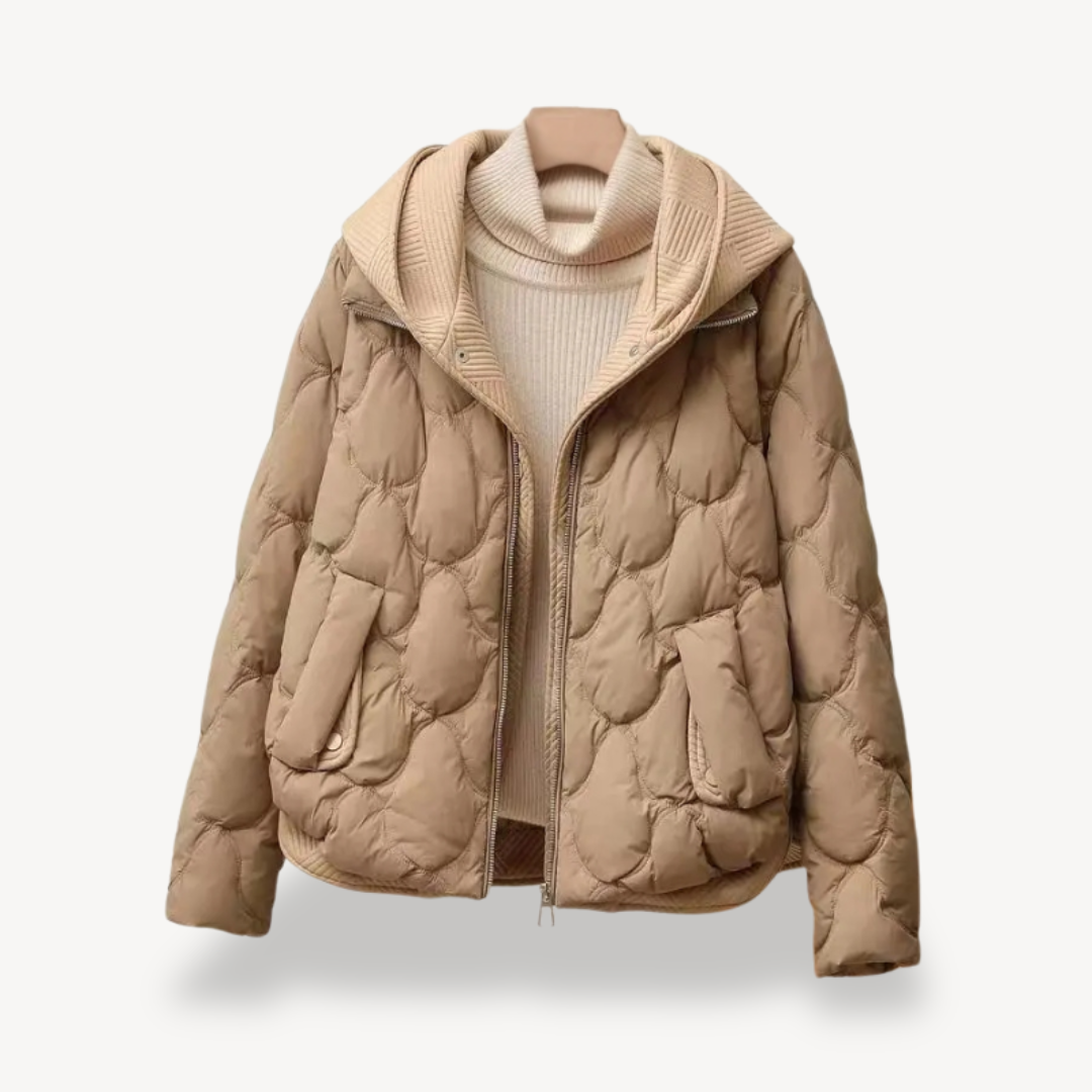 EB | Gestepptes Puffer-Jacke mit Kapuze für Frauen