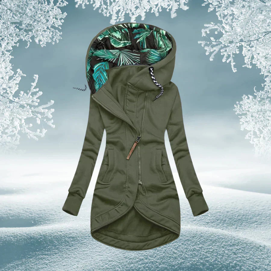 EB | Lang für Frauen mit Kapuze und langen Ärmeln ideal für den Herbst und Winter