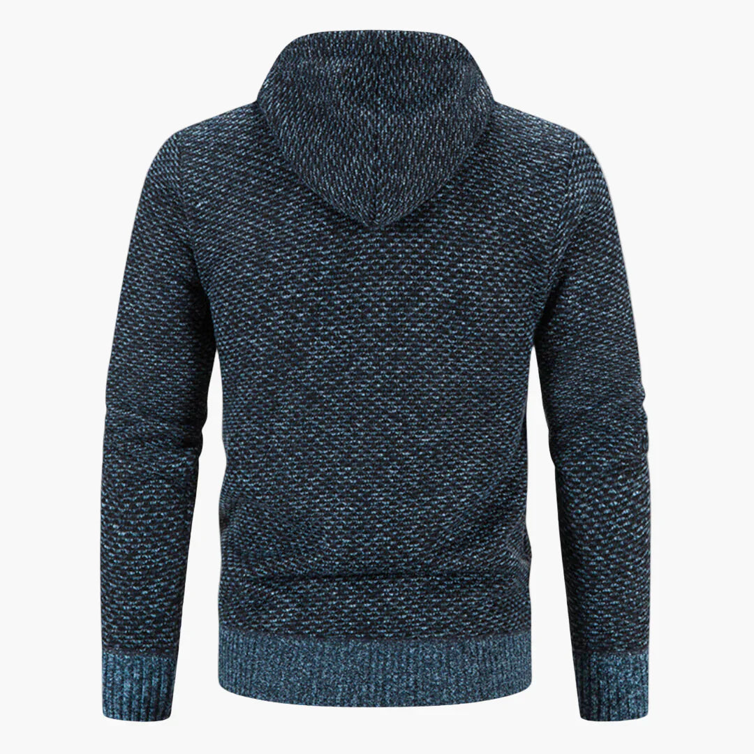 EB | Strick-Kapuzenjacke für Herbst und Winter - Komfortabler Freizeit-Hoodie mit Reißverschluss