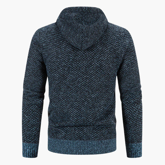 EB | Strick-Kapuzenjacke für Herbst und Winter - Komfortabler Freizeit-Hoodie mit Reißverschluss