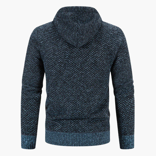 EB | Strick-Kapuzenjacke für Herbst und Winter - Komfortabler Freizeit-Hoodie mit Reißverschluss