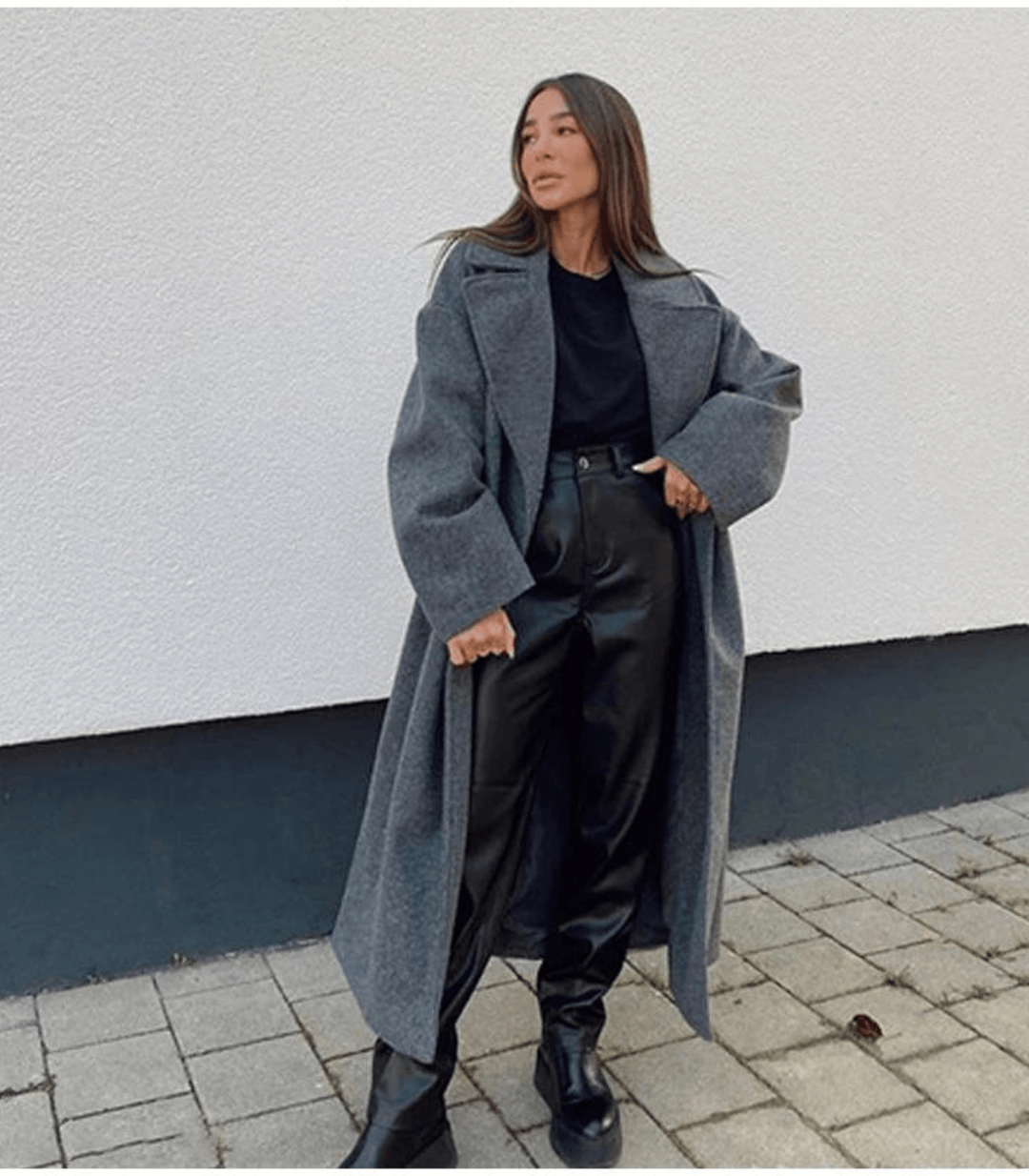 EB | Mantel Wollmischung Doppelreiher & Lang Klassischer Schnitt