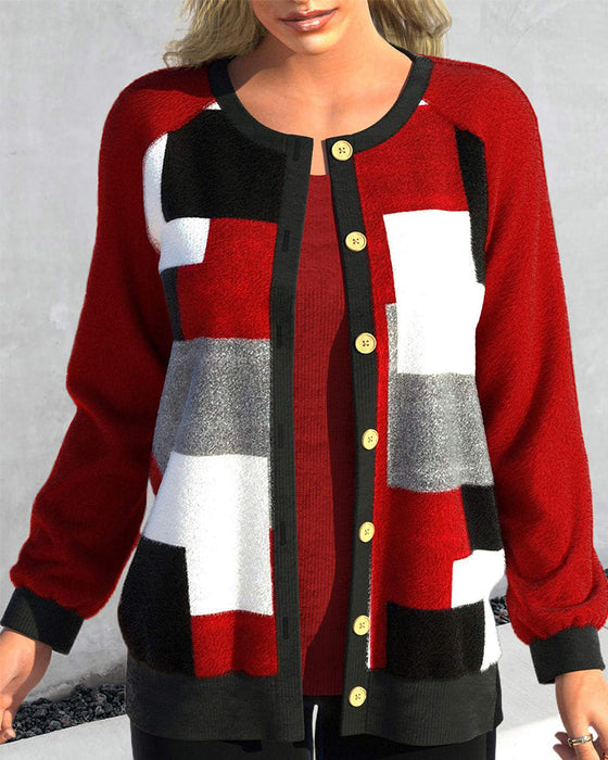 EB | Jacke Mit Block Muster Design