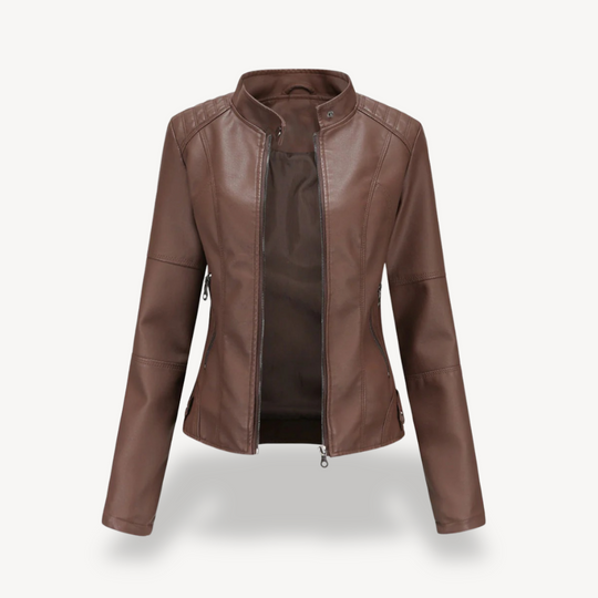 EB | Damen Kunstleder Bikerjacke