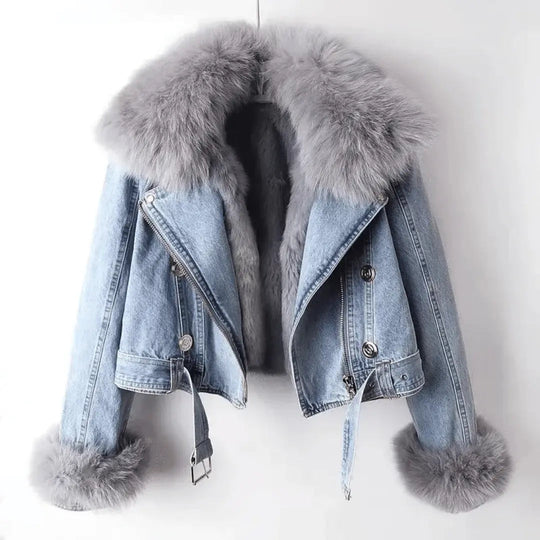 EB | Urban Eleganz Denim & Pelzjacke