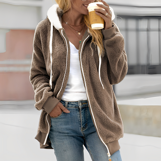 EB | Damen Kapuzen-Fleecejacke für Wohlgefühl