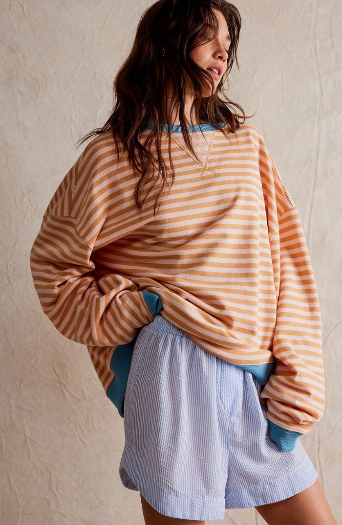 EB | Oversized Gestreiftes Damen Sweatshirt