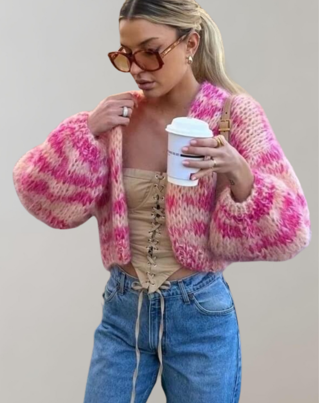 EB | Übergroße und Bunte Strickjacke