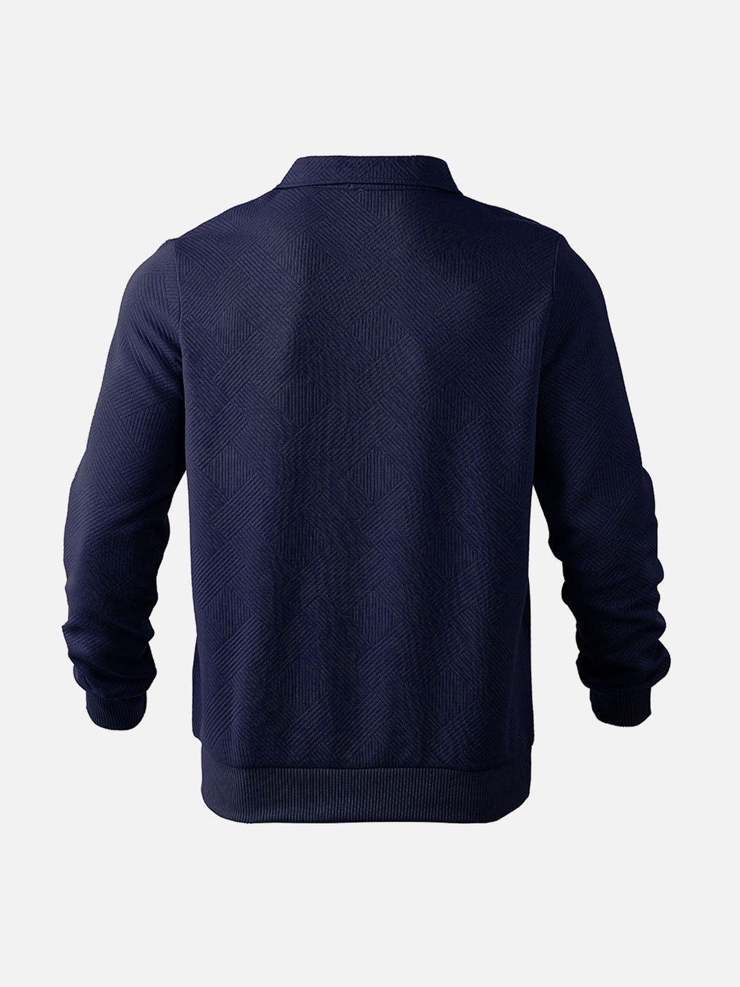 EB | Halb-Zip Pullover mit Strukturmuster - Smart-Casual Stil für Alltag und Büro