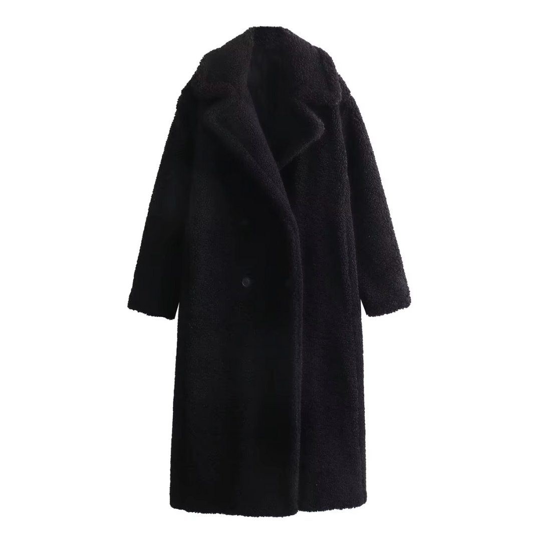 EB | Polare Oversize mit Stehkragen und Reißverschluss für Damen Ideal für kaltes Wetter