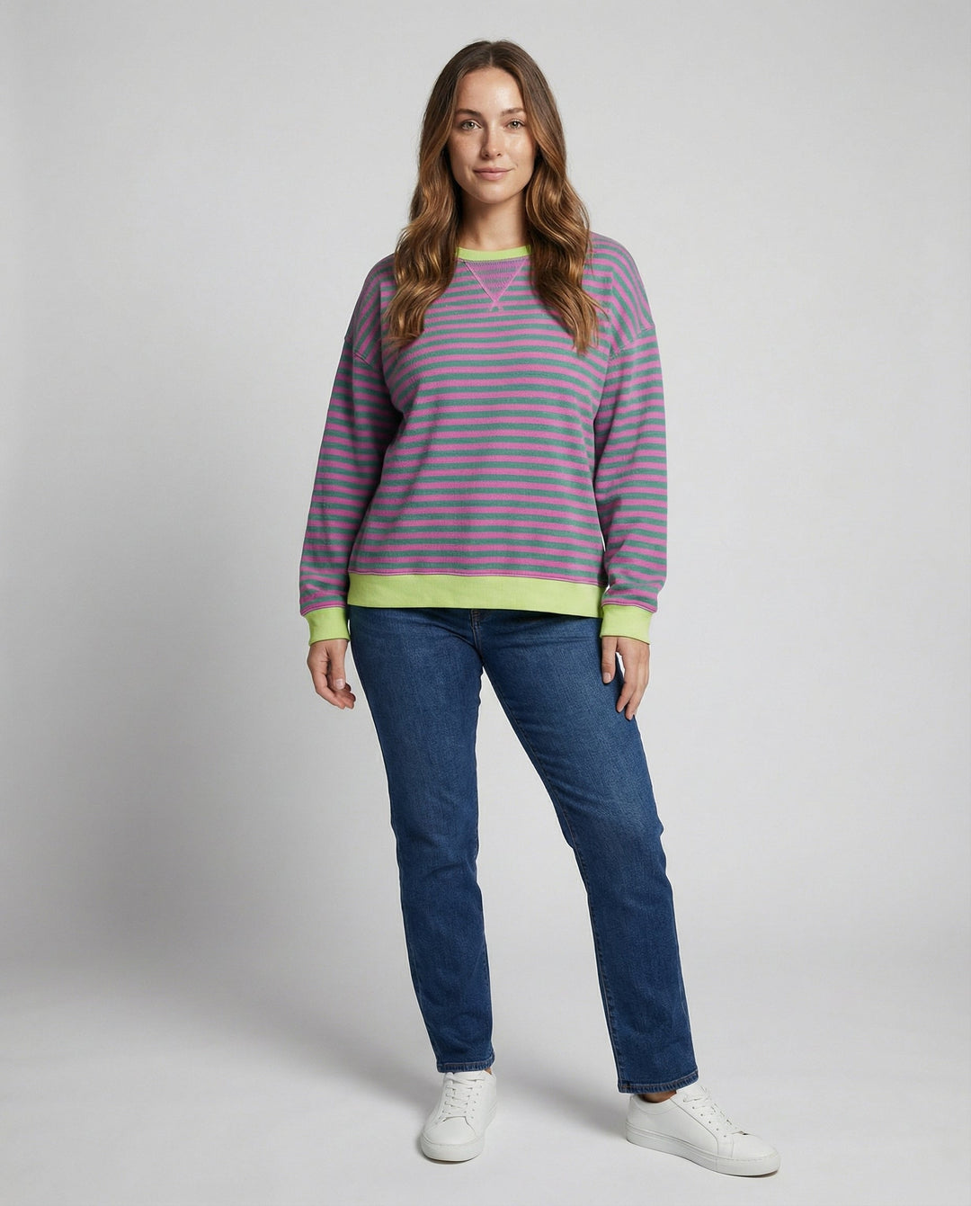 Gestreifter Oversized Pullover Damen | EB