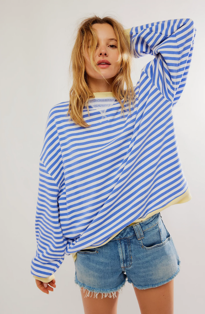EB | Oversized Gestreiftes Damen Sweatshirt