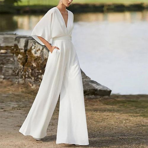 EB | Stilvoller Damen-Jumpsuit mit Halben Ärmeln