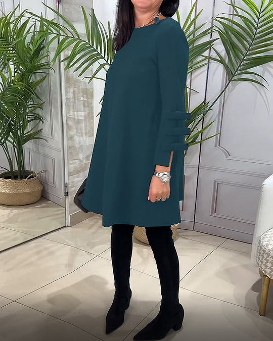 EB | Knielanges Kleid mit Langen Ärmeln