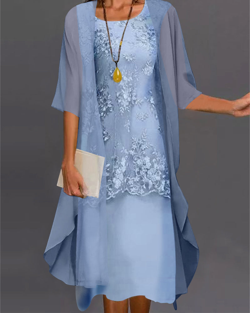 EB | Elegantes Chiffon-Kleid In Zwei Teilen