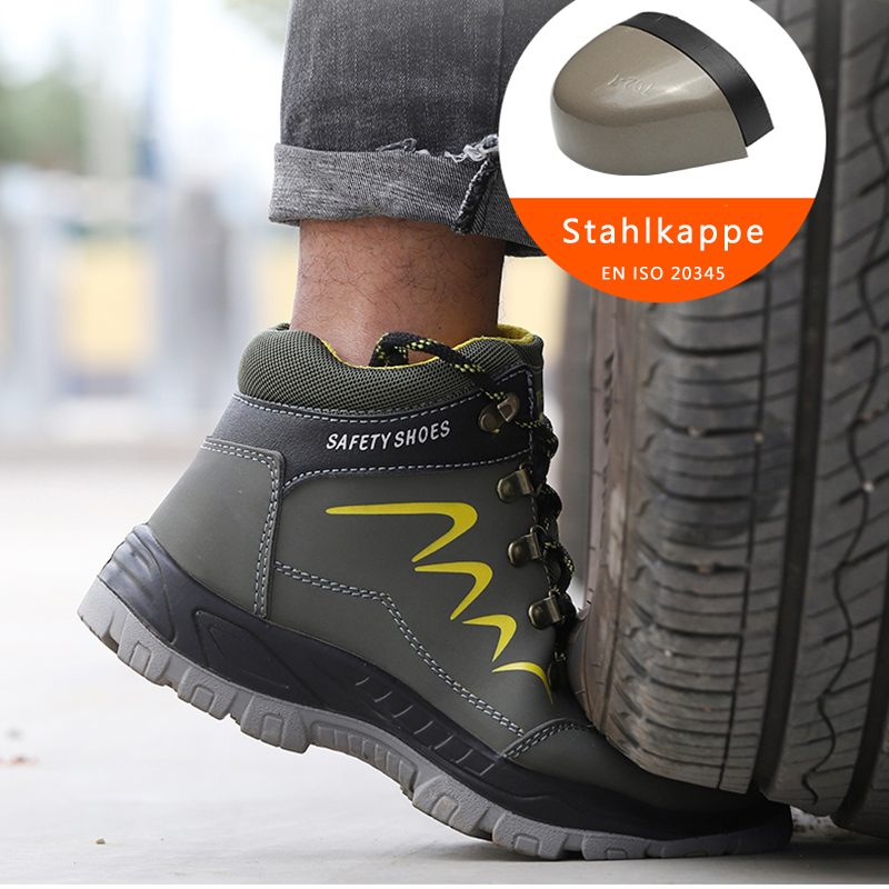 Sicherheit Ankle Schuhe Anti-smashing Stahl Kappe Kappe Stiefel Männer Bau Arbeit stiefel EB