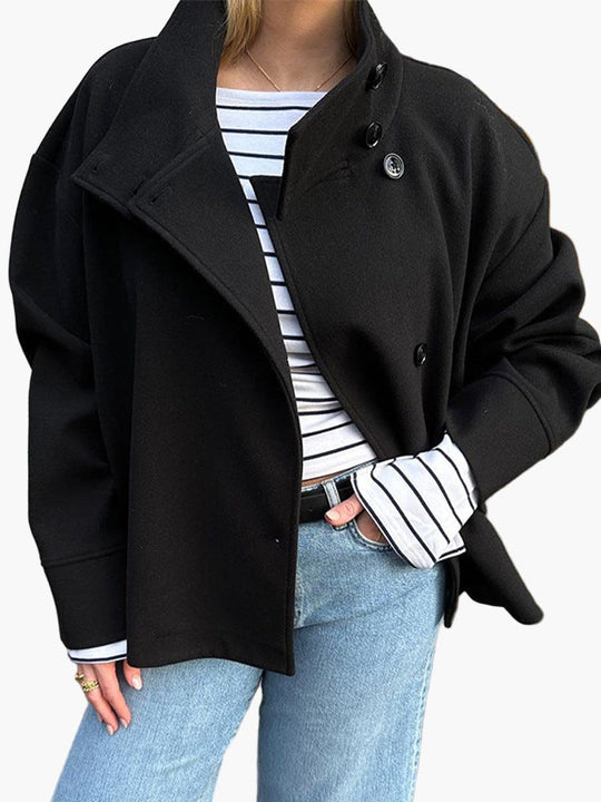 EB | Kurze Double-Breasted Übergangsjacke - Moderner City-Look für Alltag und Büro