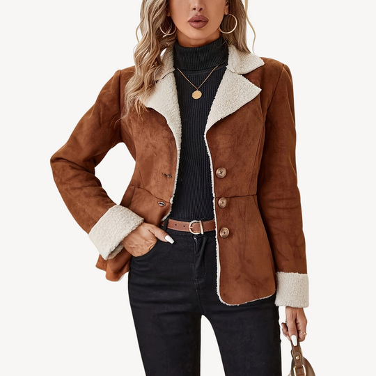 EB | Damen Fleece-Futter Wildlederjacke