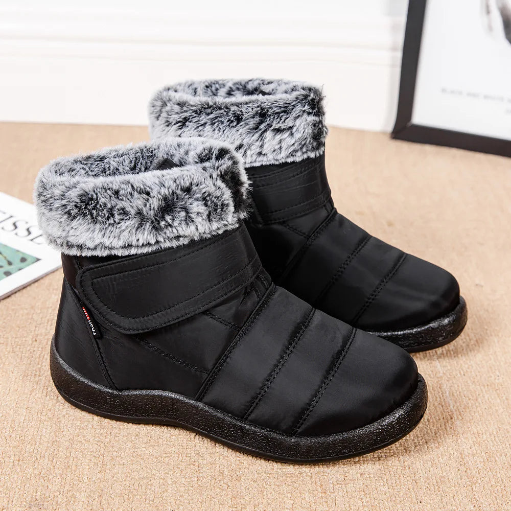 EB | Damen Wasserdichte Stiefel Aus Schlaufenkaninchenfell