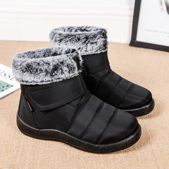 EB | Damen Wasserdichte Stiefel Aus Schlaufenkaninchenfell