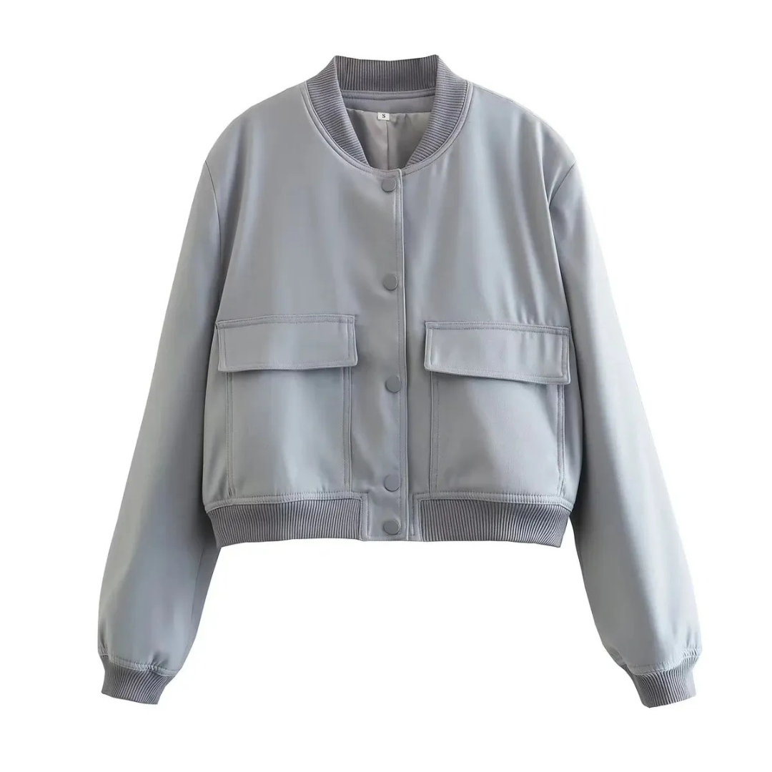 EB | Kurze Jacke mit Rundhalsausschnitt für Frauen