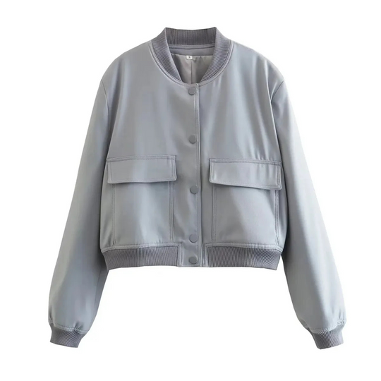 EB | Kurze Jacke mit Rundhalsausschnitt für Frauen