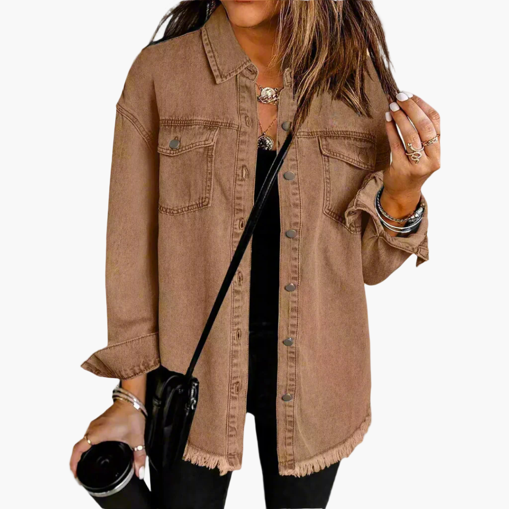 EB | Jeansjacke Im Lässigen Vintage-Stil - Perfekt für Freizeit und Alltag