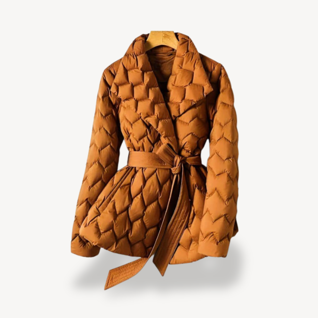 EB | Damen Stepp-Pufferjacke mit Gürtel