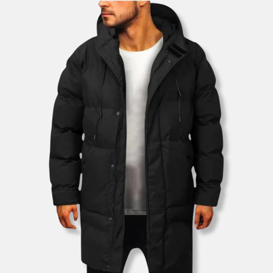EB | Isolierte Pufferjacke mit Kapuze mittellang