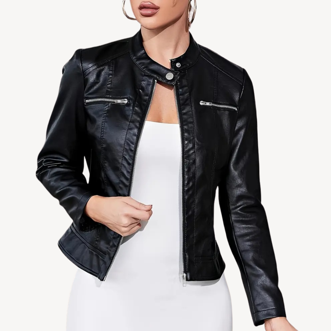 EB | Schwarze Lederjacke für Damen