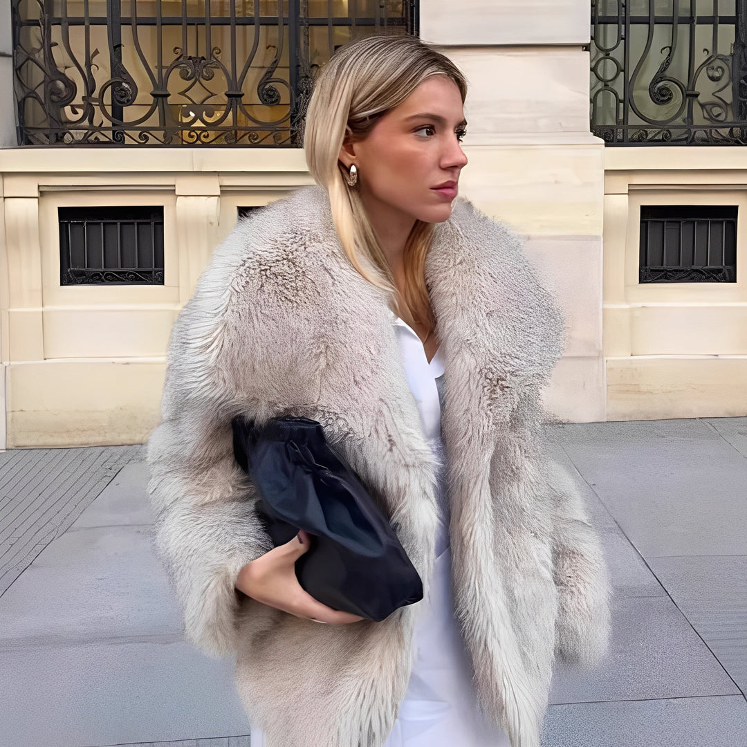 EB | Eleganter Faux-Fur-Mantel für Frauen