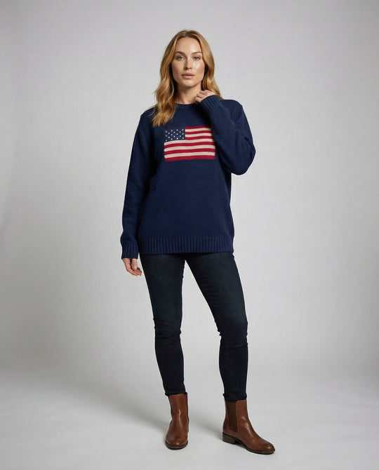 Strickpullover Amerikanische Flagge | EB