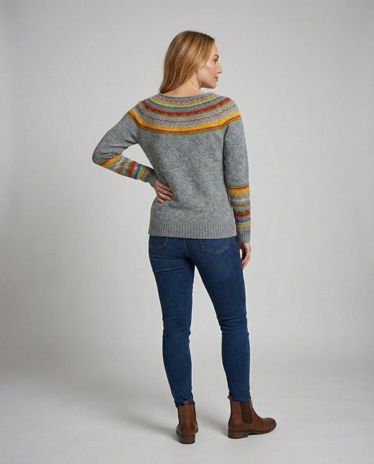 Retro Print Langarmpullover | EB