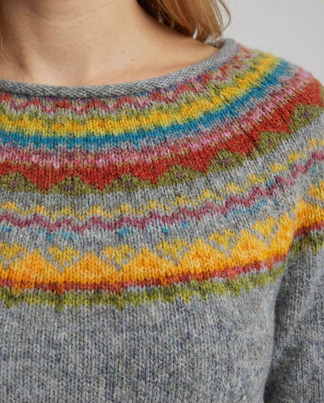 Retro Print Langarmpullover | EB