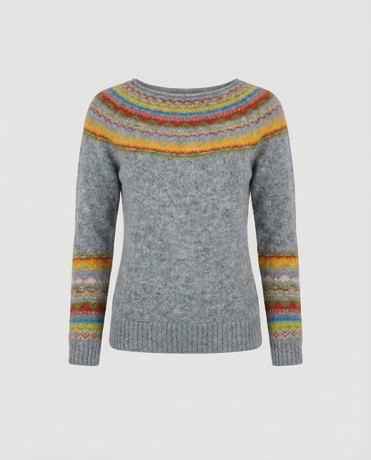Retro Print Langarmpullover | EB
