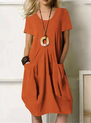 EB | Bauchbedeckendes Midi-Kleid mit Taschen