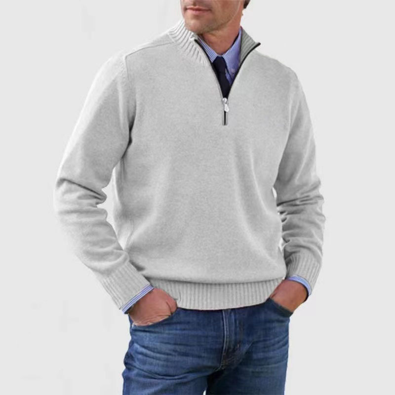 EB | Herrenpullover Mit Halbem Reißverschluss