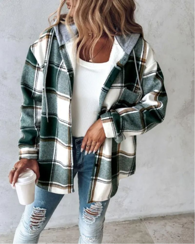 EB | Weiche Flanell Bedruckte Jacke