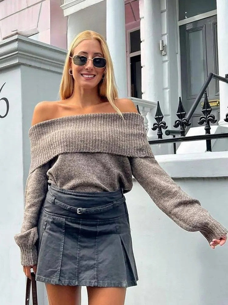 EB | Off-Shoulder Damen Strickpullover
