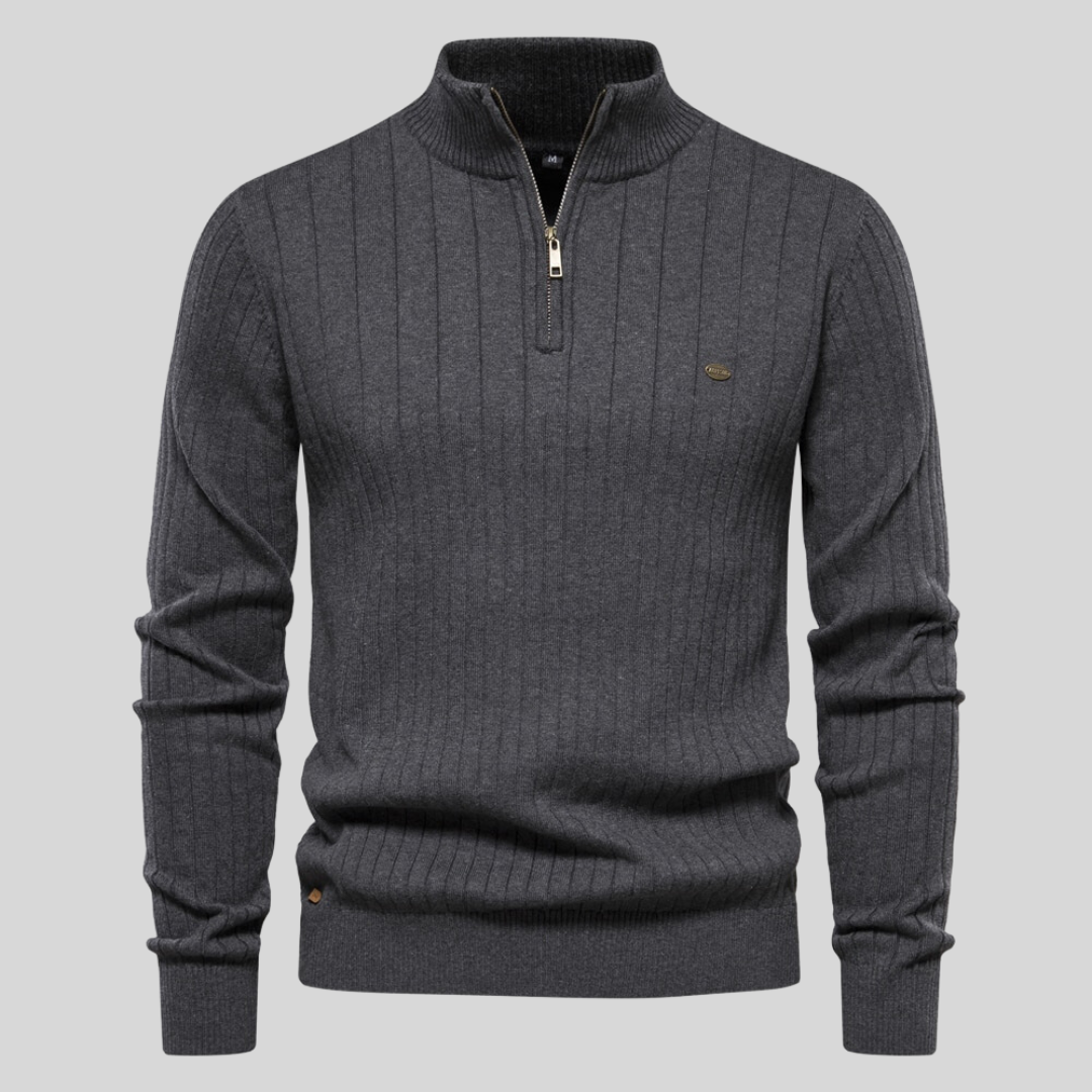 EB | Strickjacke mit Half-zip Wollmischung Elegant, Warm