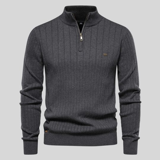 EB | Strickjacke mit Half-zip Wollmischung Elegant, Warm