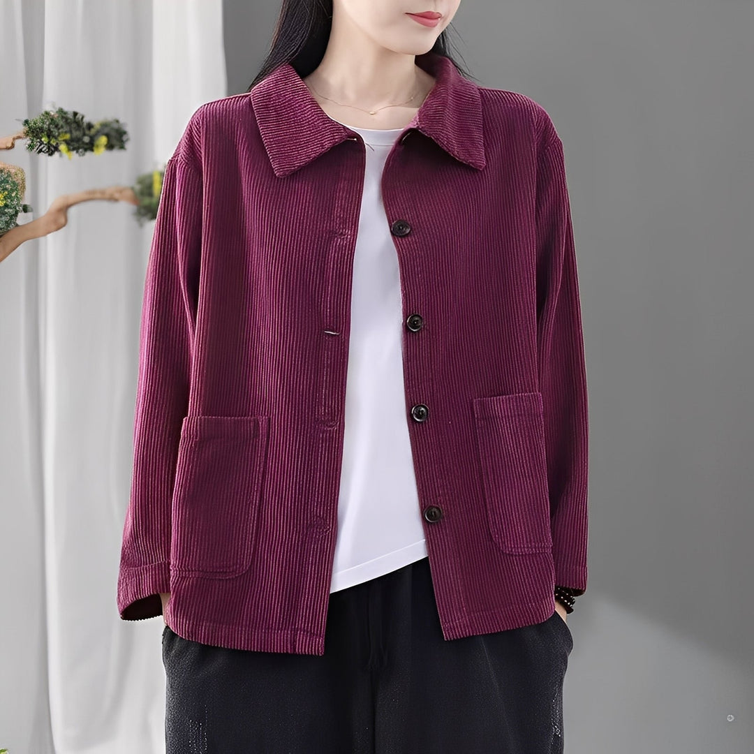 EB | Freizeitcordjacke mit Taschen für Frauen