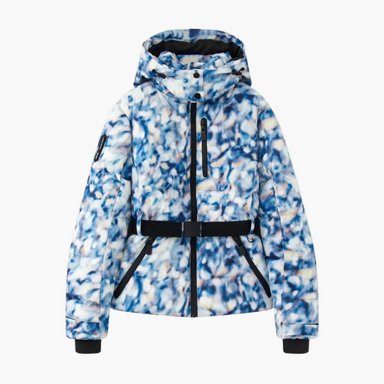 EB | Steppjacke mit Gürtel und Kapuze - Elegante, Wasserabweisende Winterjacke für Alltag und Outdoor